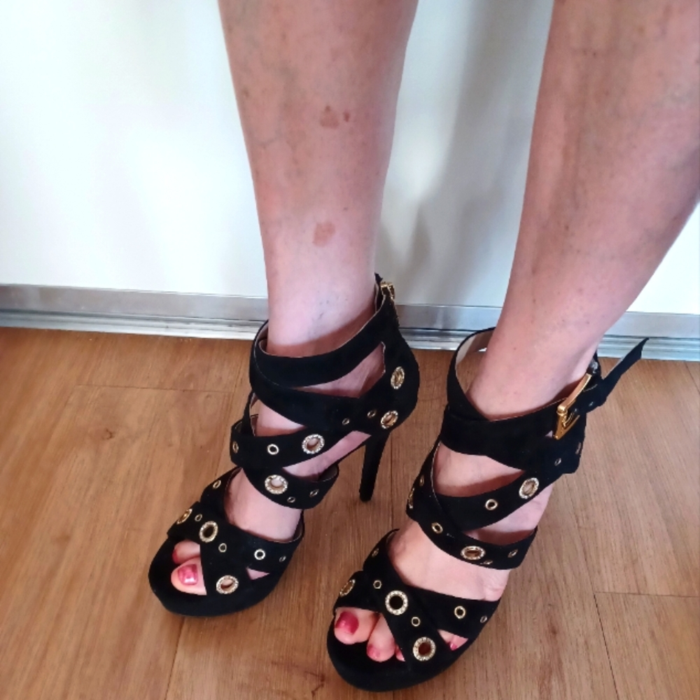Michael  Michael Kors open toe high heel platforms